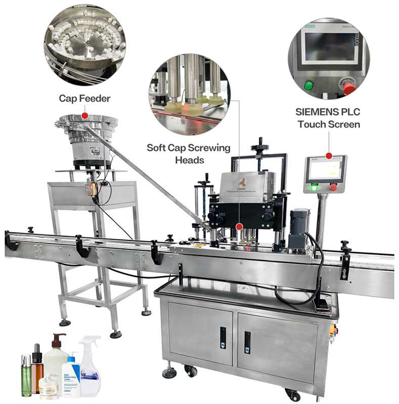 Automated cap loading elevator and sorting feeder station